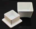 Modeling creative button desktop storage box / sorting box - white