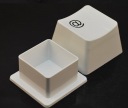 Modeling creative button desktop storage box / sorting box - white