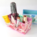 Multipurpose cosmetics storage box / desktop storage box - pink flowers