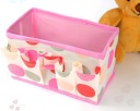 Multipurpose cosmetics storage box / desktop storage box - pink flowers