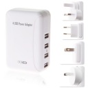 US/AU/UK/EU Plug 5V/2A Ultra Compact 4-Port USB Power Adapter Wall Charger