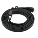 1.5m Noodle Style Micro USB Cable for HTC/Samsung/BlackBerry etc Black