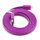 1.5m Noodle Style Micro USB Cable for HTC/Samsung/BlackBerry etc Purple