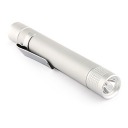 XT-7119 3W Mini Aluminum LED Flashlight Torch Light 1XAAA Silver