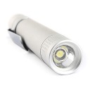 XT-7119 3W Mini Aluminum LED Flashlight Torch Light 1XAAA Silver