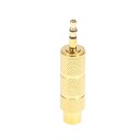 Gold-plated 3.5mm Male Stereo to 6.35mm Female Audio Connector Adaptor -Gold