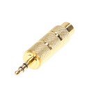 Gold-plated 3.5mm Male Stereo to 6.35mm Female Audio Connector Adaptor -Gold