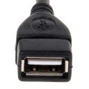 USB 2.0 Female to Mini 5 Pin Male USB OTG Host Extension Cable -Black