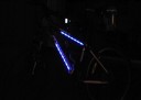 Blue Bike Bicycle Color Rainbow LED Light Bar Strip Wheel Tyre Spoke Decoration