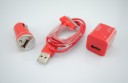 Mini Car Charger USB Synchronization Cable Home USB AC Charger Adapter for iPod iPhone 3G 3GS 4G