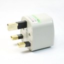 3-pin UK Travel Plug Power Adapter Converter White