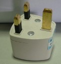 3-pin UK Travel Plug Power Adapter Converter White