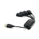 Mini 4 Port USB 2.0 480Mbps High Speed Cable Hub for PC