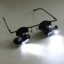 Watch Repair Magnifier Loupe 20X Glasses With LED Light