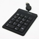 Slim Mini USB Silicone Numeric Number Keypad Keyboard for Laptop 18-Key