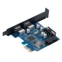 ORICO PVU3-2O2I USB3.0 PCI-Express Card with two rear ports and a USB3.0 20PIN Adapter Connector