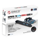 ORICO PVU3-2O2I USB3.0 PCI-Express Card with two rear ports and a USB3.0 20PIN Adapter Connector