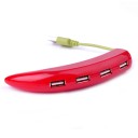 cute 4 Port USB hub 2.0 eggplant style