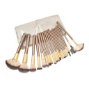 22pcs Professional Cosmetic Makeup Brush Set with Brown brushes pack