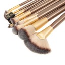 22pcs Professional Cosmetic Makeup Brush Set with Brown brushes pack