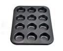 Nonstick Coating Bakeware 12-Cup Muffin Cup Mini Stainless Iron Loaf Cupcake Pan