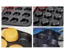 Nonstick Coating Bakeware 12-Cup Muffin Cup Mini Stainless Iron Loaf Cupcake Pan