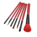 7PCS Red Handle Makeup Brush Kits With Red Zipper Pouch