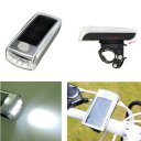 4 LED Solar Bike Bicycle Headlight and USB 2.0 Rechargeable Front Head Light