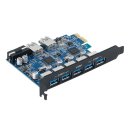 ORICO PVU3-5O2U Monster USB3.0 7 - Port PCI Express Card with VL800 and VL812 USB3.0 Controller