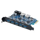 ORICO PVU3-5O2U Monster USB3.0 7 - Port PCI Express Card with VL800 and VL812 USB3.0 Controller