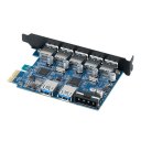 ORICO PVU3-5O2U Monster USB3.0 7 - Port PCI Express Card with VL800 and VL812 USB3.0 Controller