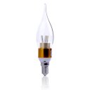 E14 3014 Golden pull tail lamp warm white LED Candle((3W E14 AC85-265V,3000-3500K,200-250LM)