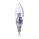 E14 5730 gold / silver tip bulb warm white LED Candle Light(3W E14 AC85-265V,3000-3500K,200-250LM)