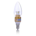 E14 5730 gold / silver tip bulb warm white LED Candle Light(3W E14 AC85-265V,3000-3500K,200-250LM)