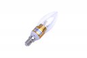 E14 5730 gold / silver tip bulb warm white LED Candle Light(3W E14 AC85-265V,3000-3500K,200-250LM)