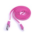 Noodle-like flat USB cable for Iphone5/5S/5C/mini ipad