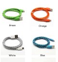 1M Micro USB Charger 10FT Braid Woven Fabric Knitted Cable Sync ChargiFor Samsung For HTC For Nokia