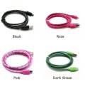 1M Micro USB Charger 10FT Braid Woven Fabric Knitted Cable Sync ChargiFor Samsung For HTC For Nokia