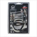 OTW-001 Double Side 2-RCA Male to Male Audio Cable Wire for Car - Black + Transparent White (50cm)