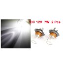 2PCS 7W White H7 SMD LED Car Signal Foglight Day Running Light Bulb Lamp DC 12V