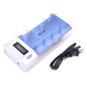 LCD Universal Quick Charger for Rechargeable Battery AA AAA C D 9V