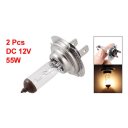 2 Pcs H7 Bayonet DC 12V 55W Warm White LED Car Foglight Light Bulb Lamp