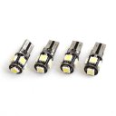 View large image 4 Pcs T10 W5W Canbus Wedge 5050 5-SMD LED Light Bulb Lamp White 12V