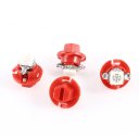 4 Pcs Red 5050 SMD LED B8.4 Socket Instrument Panel Light for Car