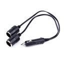 1-to-2 Car Cigarette Lighter Power Port Splitter (DC 12~24V)