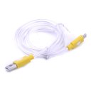 1M micro USB cable Charger 10 FT Cable Sync Charge for Samsung- white+ pink