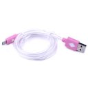 1M micro USB cable Charger 10 FT Cable Sync Charge for Samsung- white+ pink