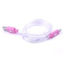 1M micro USB cable Charger 10 FT Cable Sync Charge for Samsung- white+ pink