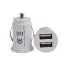 Bullet Dual USB Car Charger Adaptor