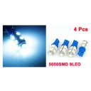 4 Pcs T10 194 168 W5W Ice Blue 5050 9-SMD LED Tail Light Bulbs DC 12V for CarSpecifications: Product